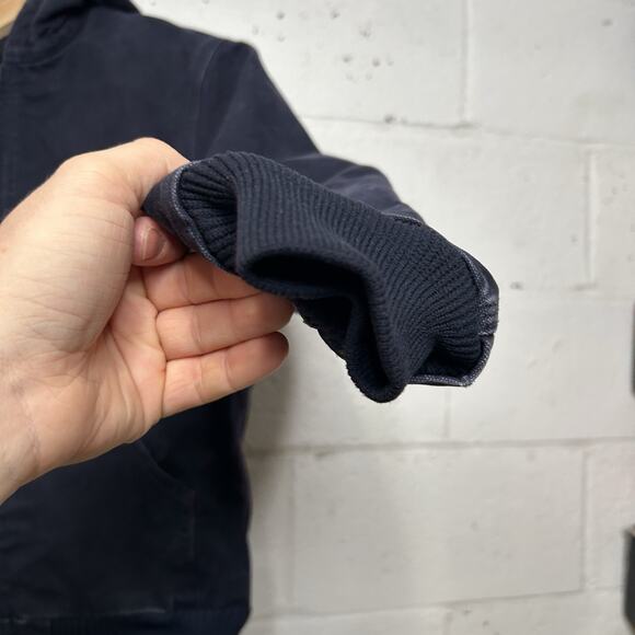 Y2K Carhartt Hooded Sandstone Active Jacket “Midnight Blue” - Picture 6 of 9